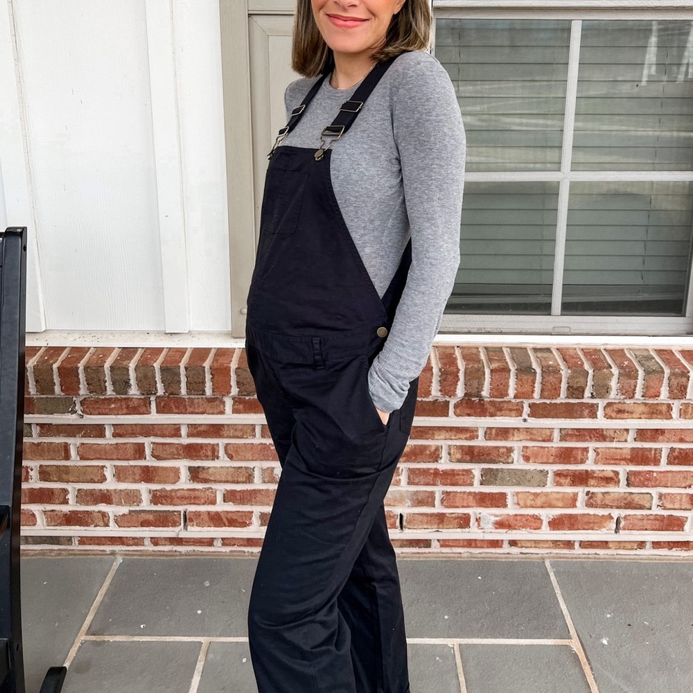 The Nines by HATCH Black Cotton Overalls Jumpsuit